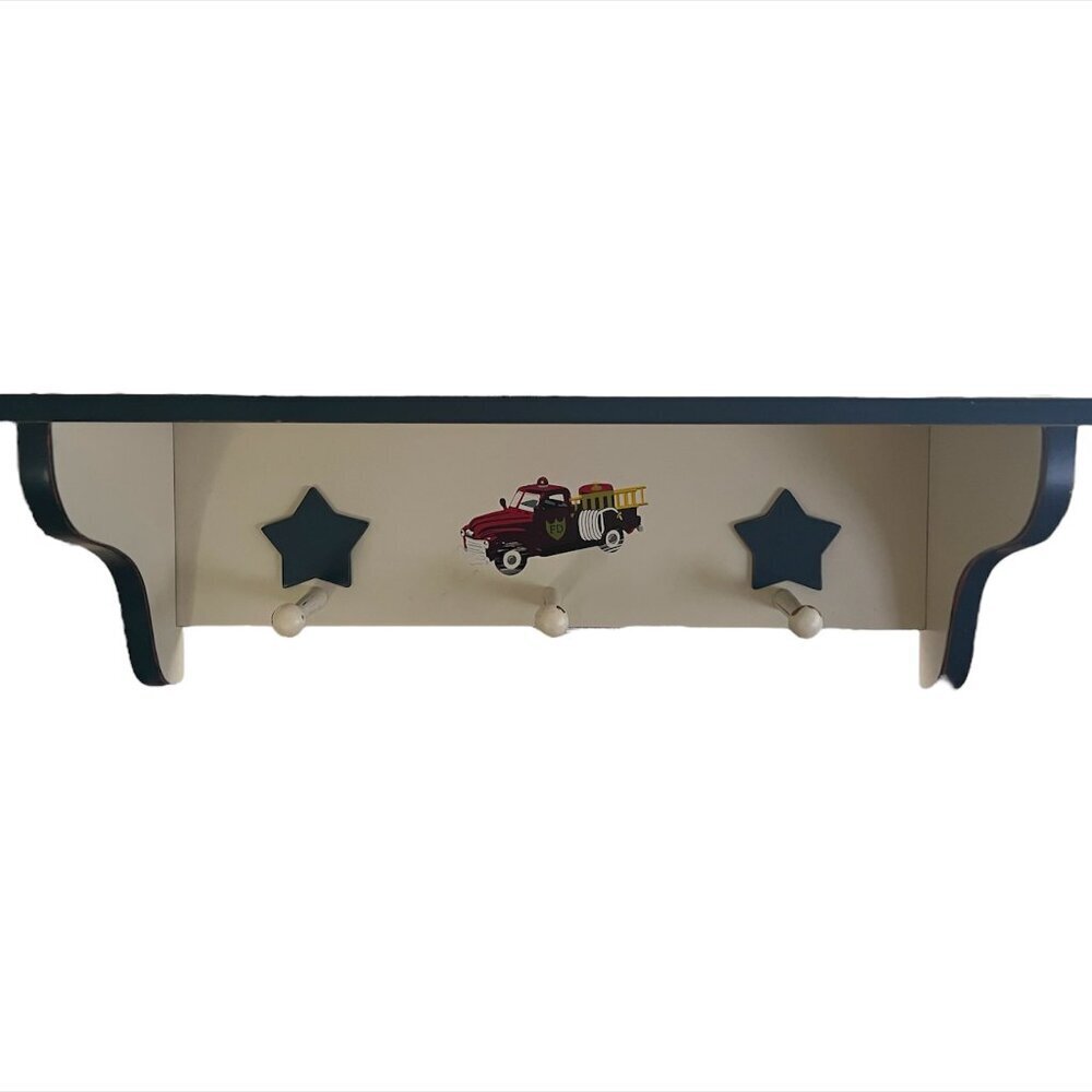 Wendy Bellissimo Vintage Nursery Shelf - Firetruck & Blue Stars